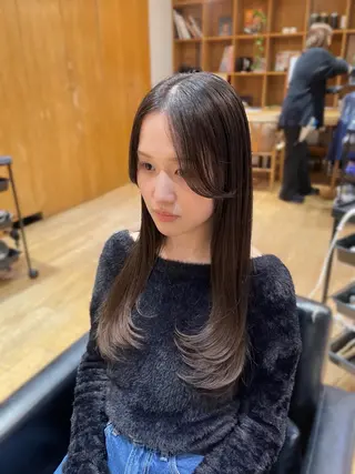 ロング パーマ 縮毛矯正/レイヤー /ひかる🌙のヘアスタイル