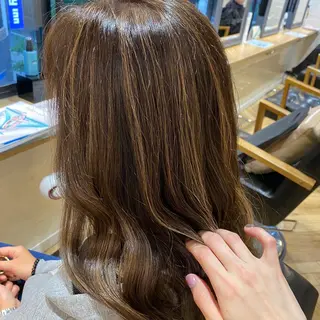 ロング カラー 艶カラー/韓国顔周り 🎀mamiのヘアスタイル