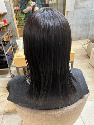 ミディアム カラー 🌱ぱっつとボブカ ット🌱/Ryotaのヘアスタイル