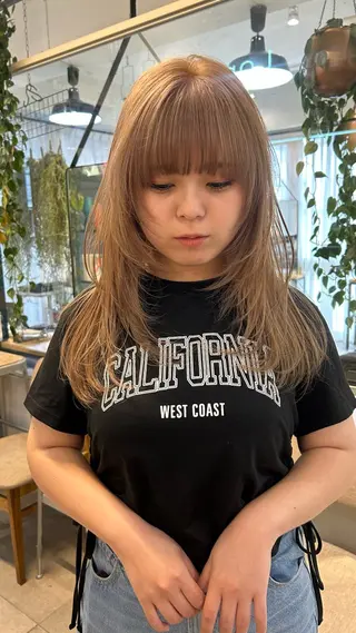 ロング カラー じゅわっと暖色カラー 🍊Moemiのヘアスタイル