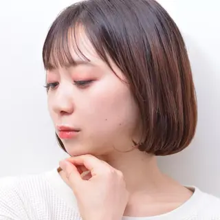 ミディアム jjeno所属・kaN./ボブ /髪質改善ストレートのヘアスタイル