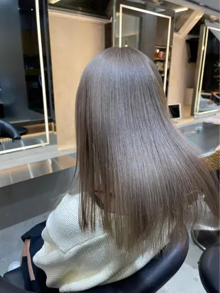 ミディアム 艶透明感カラー/ 髪質改善/三ツ木一生のヘアスタイル