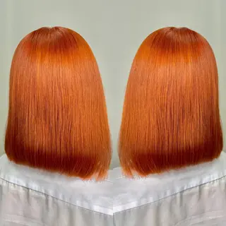 ミディアム カラー 縮毛/レイヤー 韓国/橋口のヘアスタイル