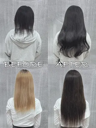 ロング カラー ヘアアレンジ LIP 大阪本店 エクステ 堀谷和孝のヘアスタイル