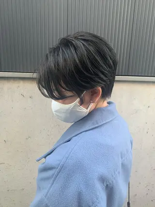 ショート コテ巻きパーマ/韓国 パーマ/佐野のヘアスタイル