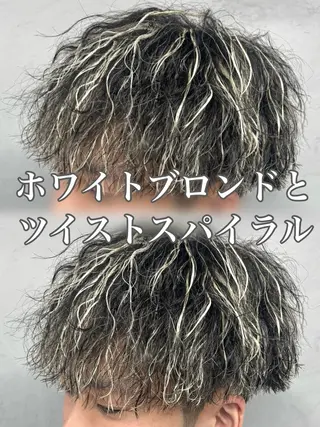 ショート カラー パーマ メンズ メンズサロンロス【LOSS】所属・メンズパーマ/新潟駅 NOBUTA🔥のヘアスタイル