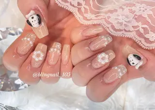 ネイル 23時まで❤︎韓国、 ワンホンネイルのネイルデザイン