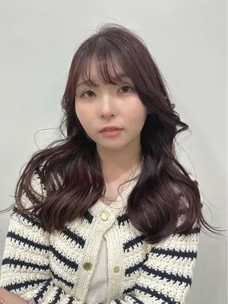 セミロング カラー 🫧カット/パーマ /ネイル/かりん🫧のヘアスタイル