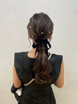 ロング カラー ヘアアレンジ 髪質改善/縮毛/新宿 🫧SUZUKA🫧のヘアスタイル