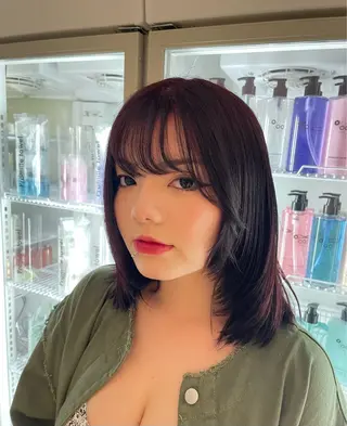 ミディアム カラー La fith hair sept 銀座店所属・KOGA／ パーマモデル募集のヘアスタイル