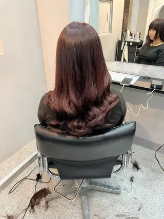 セミロング 濱川響太レディース カットモデルのヘアスタイル