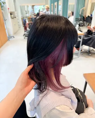 ミディアム カラー hair S.coeur emu所属・黒木 日那のヘアスタイル