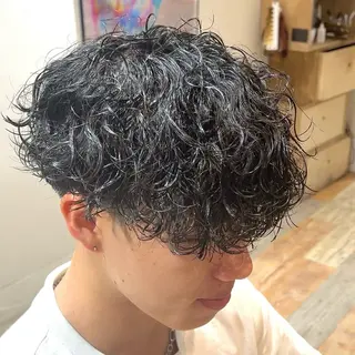 パーマ メンズ メンズパーマ眉毛 特化アユム🔥のヘアスタイル