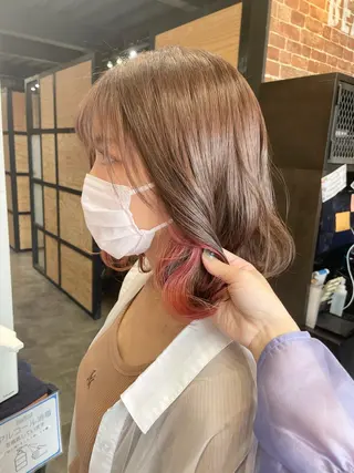 ミディアム カラー レイヤーカット/髪質 改善/矯正🤍吉田のヘアスタイル