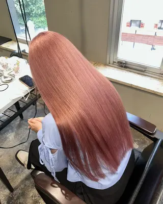 ロング 渋谷ケアブリーチ ❤️🔥徳田空悟のヘアスタイル