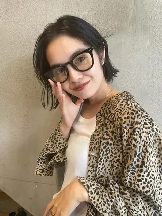 ミディアム カラー パーマ/レイヤー 岩山丈一郎のヘアスタイル