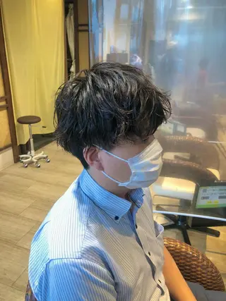 ショート パーマ メンズ パーマ/ハイトーン スパイキー/神田正紀のヘアスタイル