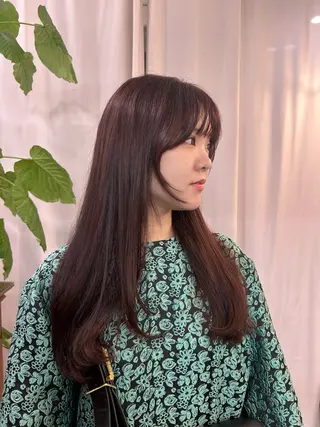 ロング カラー gemhair&makeup所属・Fuka／艶カラー ／ケアカラー／パーマのヘアスタイル