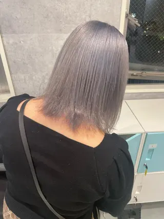 ミディアム ♡似合わせハイトーン ♡maiのヘアスタイル