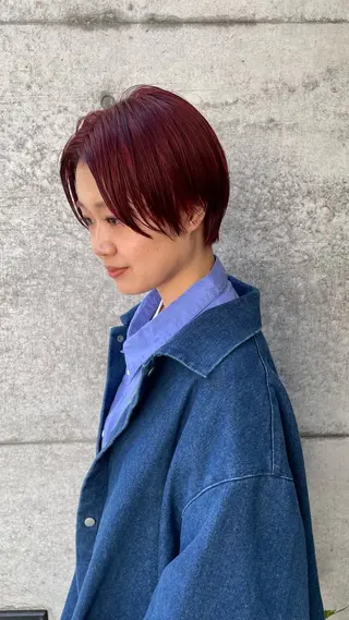ショート カラー 南堀江🌿パーマ Tetsu【テツ】のヘアスタイル