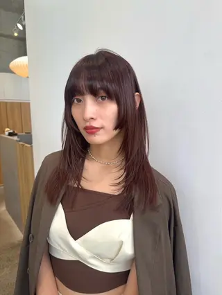 セミロング カラー 🫧髪質改善/Wカラ ー 暖色 🌸桜🌸のヘアスタイル