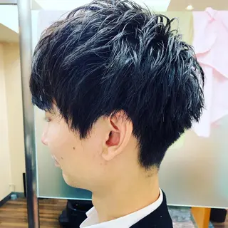 ショート パーマ メンズ ヒロ銀座 バーバーショップ神楽坂所属・ひらお あおとのヘアスタイル