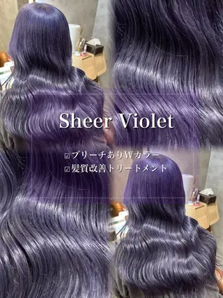 ロング カラー ヘアアレンジ ダメージレスカラー 🩵HIYO🩵のヘアスタイル