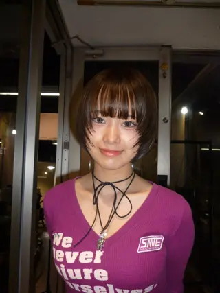 ショート GIVET所属・心斎橋/ハイトーン/ レイヤーカットのヘアスタイル