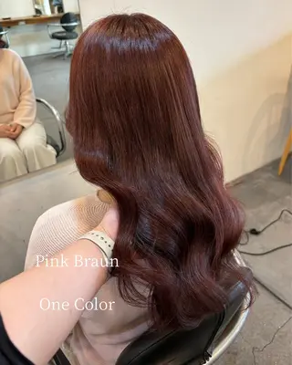 ロング カラー 丸山 菜々子のヘアスタイル