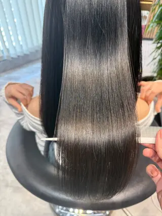 セミロング レスピア銀座中央通り店所属・酸性ストレート/ 透明感カラー/中村利のヘアスタイル