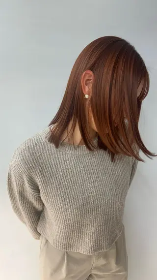 ミディアム カラー ナチュラル×色気パ ーマ 渋谷/マナミのヘアスタイル