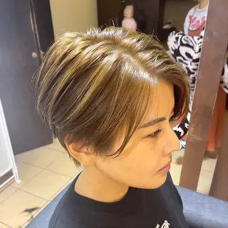 ショート カラー すげさやか ✨メンズカットパーマのヘアスタイル