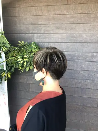 ショート 太白区白髪ぼかし/ ボブカット/千葉達人のヘアスタイル