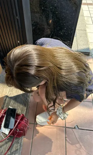 ロング カラー IO【イオ】ブリーチ/ダブルカラー/髪質改善/ケアブリーチ/ハイトーン/長野市/長野駅所属・金澤 希空のヘアスタイル