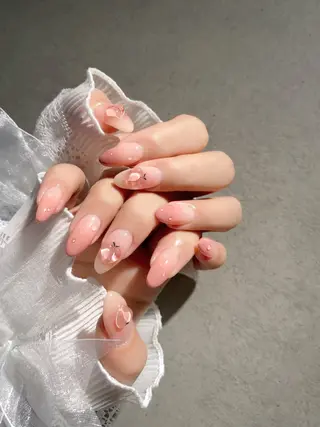 ネイル I-nailロング /ワンホン/キラキラのネイルデザイン