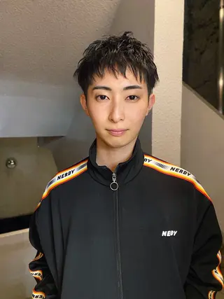 ショート メンズ ヒカル/ミディアム パーマ/ロングパーマのヘアスタイル