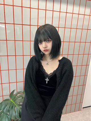 ミディアム カラー 透明感ハイトーン🐩 渋谷/yumekaのヘアスタイル