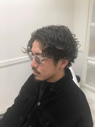 ショート カラー メンズ メンズ特化 パーマ/オザワのヘアスタイル