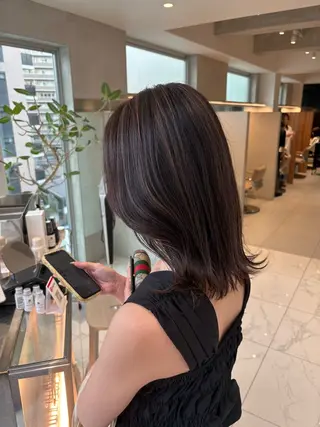 ミディアム カラー 柔らかブラウンカラー 🐈🤎Rikoのヘアスタイル