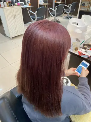 セミロング カラー ショートボブ✨️ 池田芽生のヘアスタイル