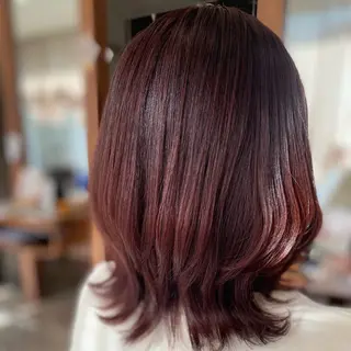 ミディアム カラー 加藤 実穂のヘアスタイル