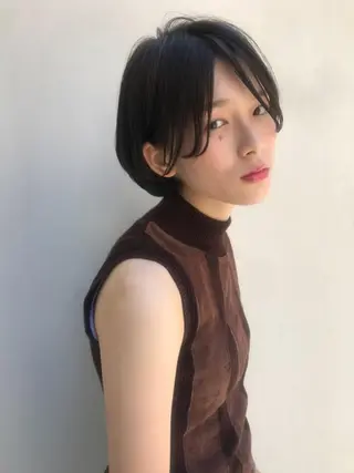 ショート カラー パーマ 羽田 ひろむのヘアスタイル