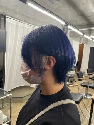 ショート カラー レイヤー/透明感 カラー ☽EMIRIのヘアスタイル