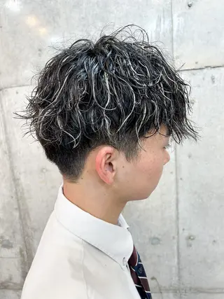 ショート カラー パーマ メンズ 高濃度水素/髪質改善 /柳原大輝のヘアスタイル