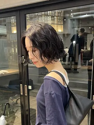 ショート パーマ ✳︎透明感カラー✳︎ ボブ✳︎nanaのヘアスタイル