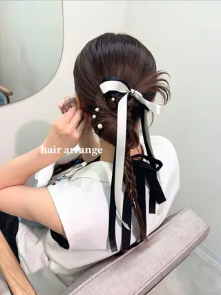 ヘアアレンジ 広島/ヘアセット /ベージュ/わかなのヘアスタイル