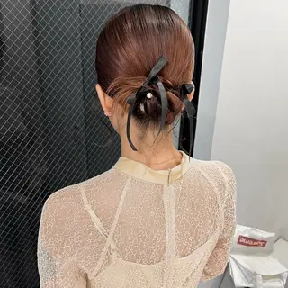 ヘアアレンジ riko/レイヤー/ 艶カラー/ヘアセットのヘアスタイル