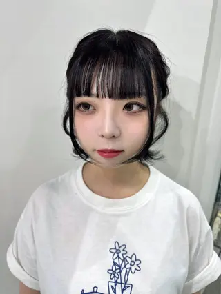 セミロング ヘアアレンジ さあや 【透け感/艶感】のヘアスタイル