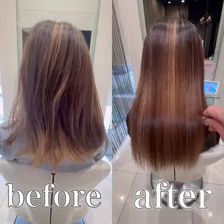 ミディアム 圧倒的美髪ストレート /森　貴大のヘアスタイル