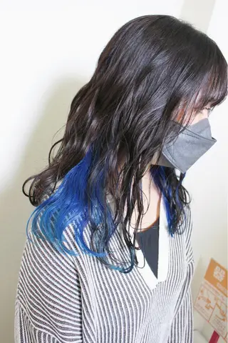 セミロング カラー 土居 正季のヘアスタイル